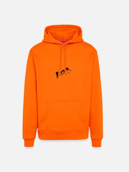 Trekking - Organic Relaxed Hoodie Made in EU - SUNSET ORANGE