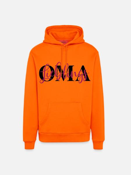 Lieblingsoma Oma - Organic Relaxed Hoodie Made in EU - SUNSET ORANGE