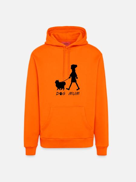 Dog Mum - Organic Relaxed Hoodie Made in EU - SUNSET ORANGE
