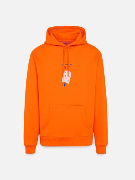 you make me melt icecream - Organic Relaxed Hoodie Made in EU - SUNSET ORANGE