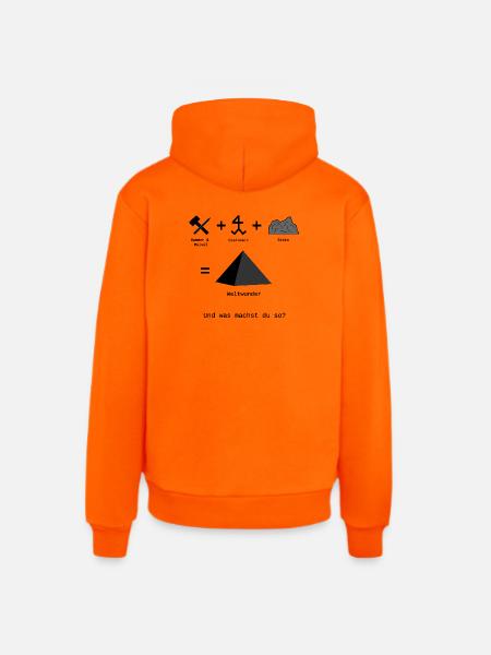 Weltwunder - Organic Relaxed Hoodie Made in EU - SUNSET ORANGE