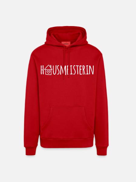 Hausmeisterin - Organic Relaxed Hoodie Made in EU - Rot