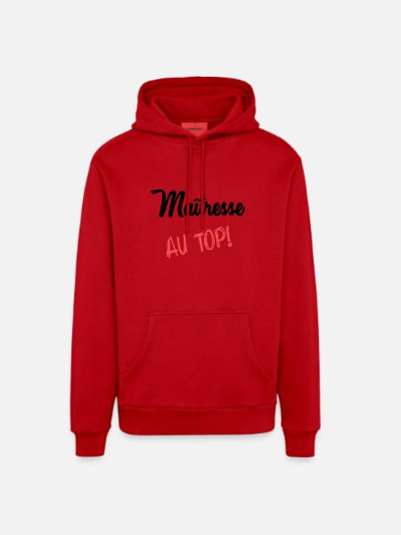 MISTRESS - Organic Relaxed Hoodie Made in EU - red