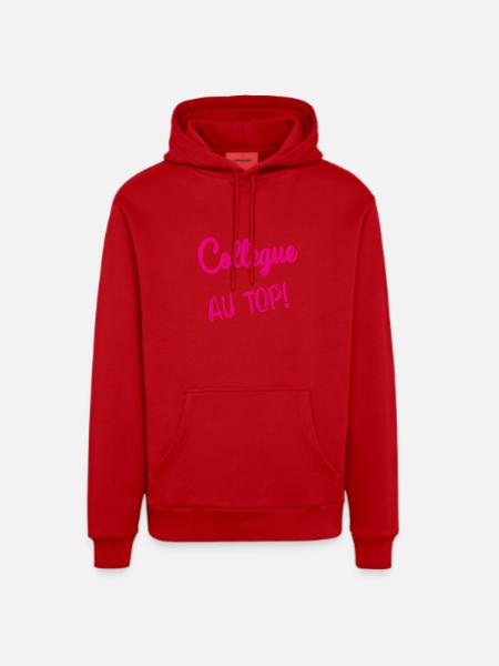 RETIREMENT. RETIREMENT. RETIRED. RETIREMENT - Organic Relaxed Hoodie Made in EU - red