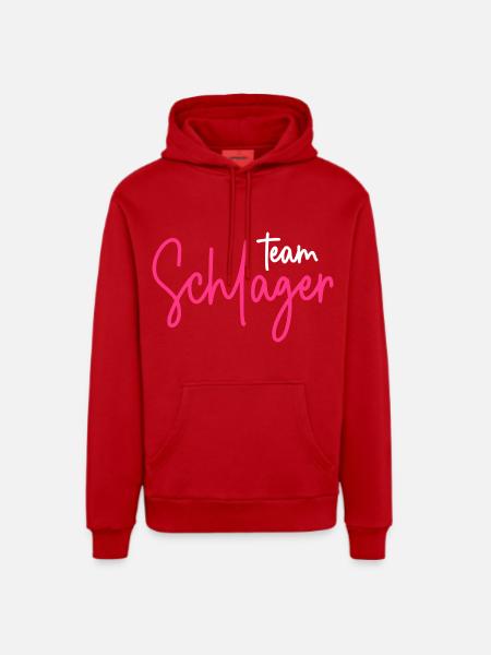 Team Schlager - Organic Relaxed Hoodie Made in EU - Rot