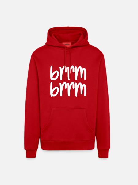 brrm brrm - Organic Relaxed Hoodie Made in EU - red