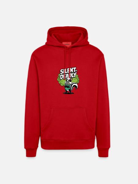 Silent But Deadly - Organic Relaxed Hoodie Made in EU - red