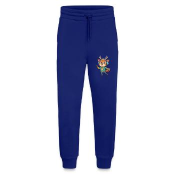Hirsch Lustige Cartoon Figur Kopfhörer Musik - Jogginghose - made by SPREAD - Iconic Blue - Vorne
