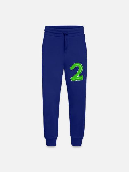 Number 2 green - Jogging Pants - made by SPREAD - Iconic Blue