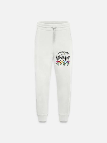 Es ist soweit Ich bin in Altersteilzeit - Blumen - Jogginghose - made by SPREAD - OFF WHITE