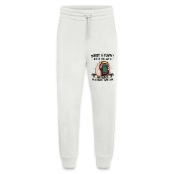 Personne n'est parfait Géocaching Geocacher Gift - Pantalon de jogging bio décontracté fabriqué en UE - OFF WHITE - Devant