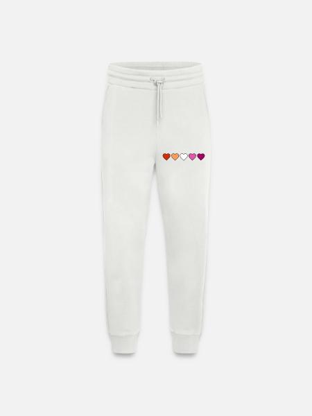 Lesbian Lesbian Lesbian Hearts - Jogging Pants - made by SPREAD - OFF WHITE