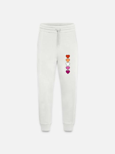 Lesbian Lesbian Hearts - Jogging Pants - made by SPREAD  - OFF WHITE