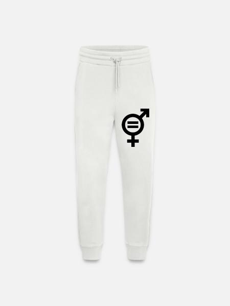 Ligestilling Symbol Emancipation Ligestilling - Organic relaxed joggingbukser made in EU - OFF WHITE