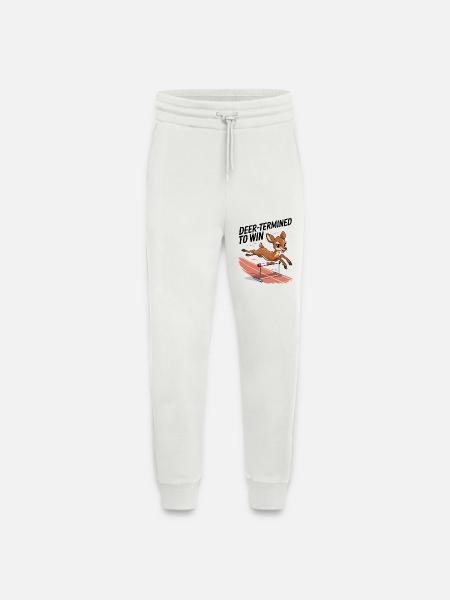 Deer-Termined pour gagner - Pantalon de jogging bio décontracté fabriqué en UE - OFF WHITE