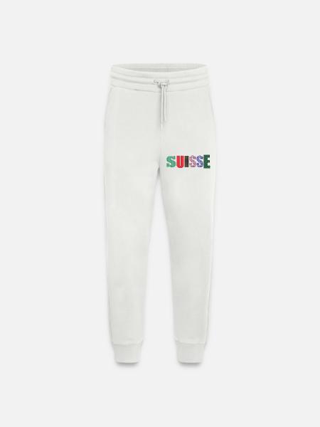 SUISSE. PAYS - Pantalon de jogging bio décontracté fabriqué en UE - OFF WHITE