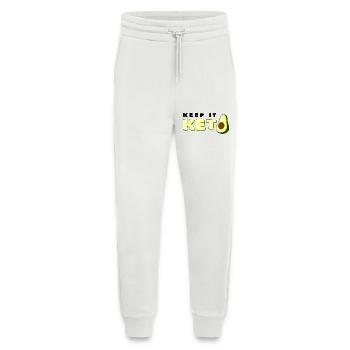 Gardez-le céto avocat disant cadeau régime cétogène - Pantalon de jogging bio décontracté fabriqué en UE - OFF WHITE - Devant