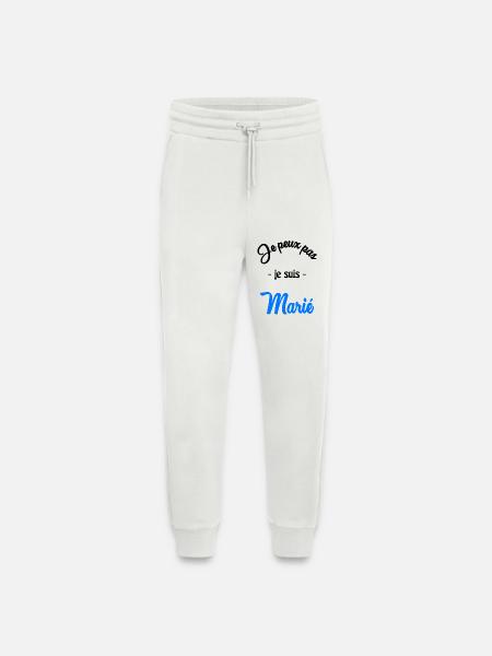 JE PEUX PAS. MARIE - Pantalon de jogging bio décontracté fabriqué en UE - OFF WHITE
