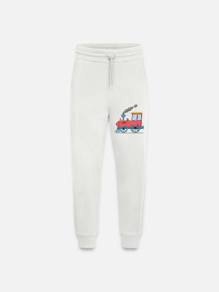 Children's train railway pink - Jogging Pants - made by SPREAD - OFF WHITE