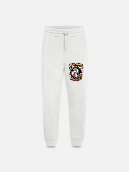 Teaching Superpower Activated! - Jogging Pants - made by SPREAD  - OFF WHITE