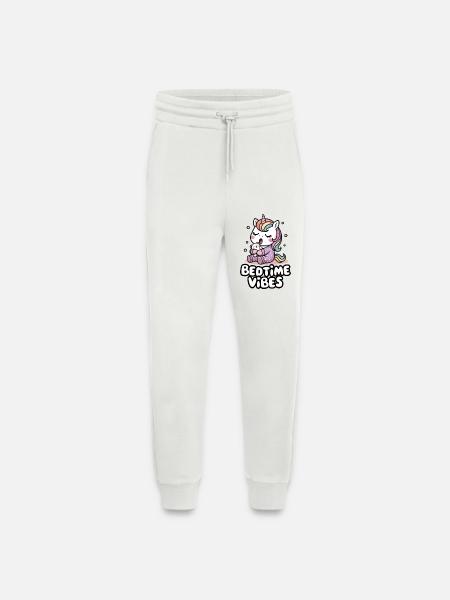Vibrations du coucher - Pantalon de jogging bio décontracté fabriqué en UE - OFF WHITE