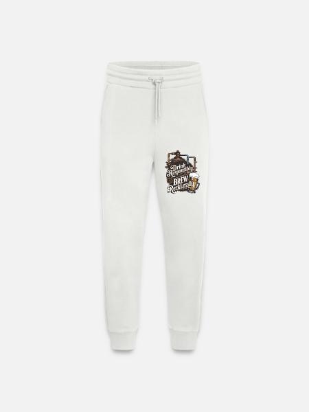 Drink Responsibly, Brew Recklessly - Jogging Pants - made by SPREAD - OFF WHITE