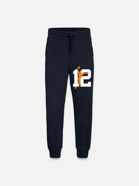 NUMMER 12 BASKETBAL 12E VERJAARDAG - Organic relaxed joggingbroek made in EU - DARK NAVY