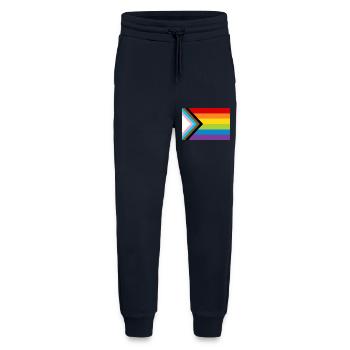LGBT Pride Flag / New Rainbow Progress Flag - Jogging Pants - made by SPREAD  - DARK NAVY - Front