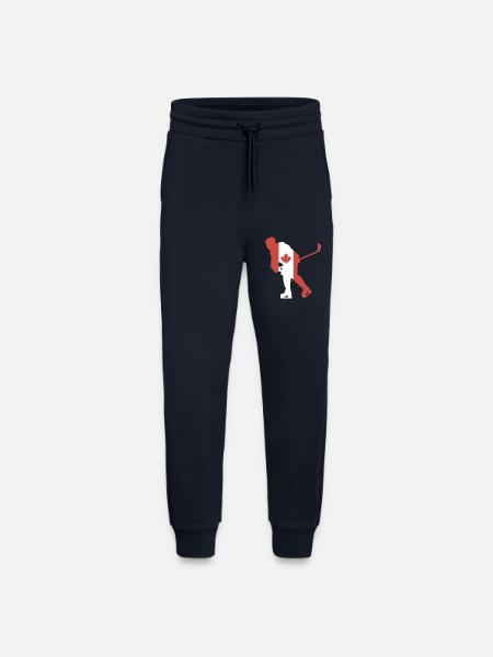Hockey player Canada flag - Jogging Pants - made by SPREAD - DARK NAVY