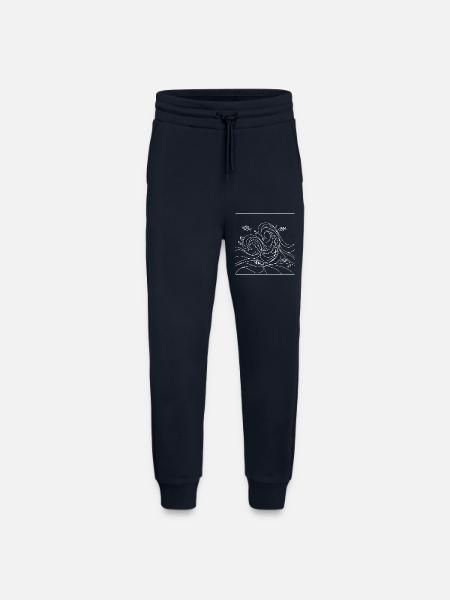 geometric ocean - Jogging Pants - made by SPREAD  - DARK NAVY