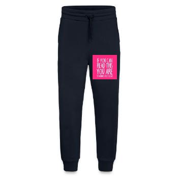 Mundschutz lustig Spruch - lustige Sprüche - Jogginghose - made by SPREAD - DARK NAVY - Vorne
