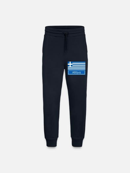 Athens Written in Greek - Jogging Pants - made by SPREAD - DARK NAVY