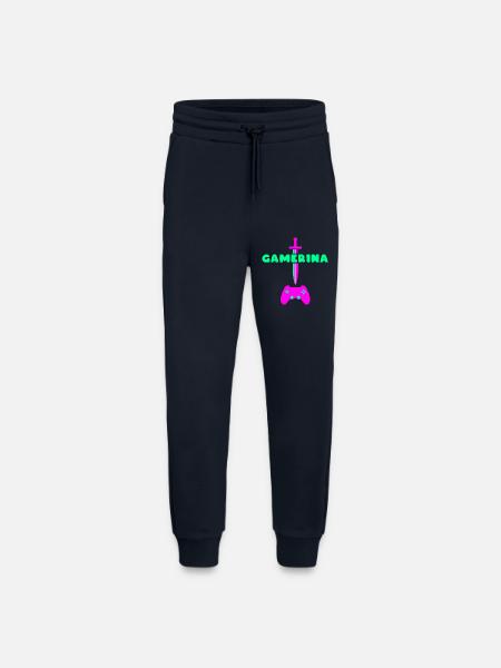Gamerina #2 Neon Schwert Controller - Jogginghose - made by SPREAD - DARK NAVY