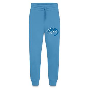 Wels Waller angeln Sportfischen Flussmonster - Jogginghose - made by SPREAD -  Sol Blue - Vorne