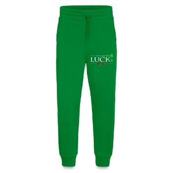 Je serais plutôt chanceux en disant un cadeau de joueur de poker - Pantalon de jogging bio décontracté fabriqué en UE - City Green - Devant