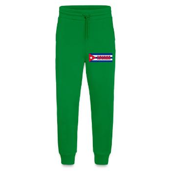 La Havane dans le drapeau cubain - Pantalon de jogging bio décontracté fabriqué en UE - City Green - Devant