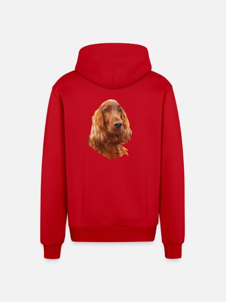 Irish Setter Red - Organic Relaxed Kapuzenjacke Made in EU - Rot