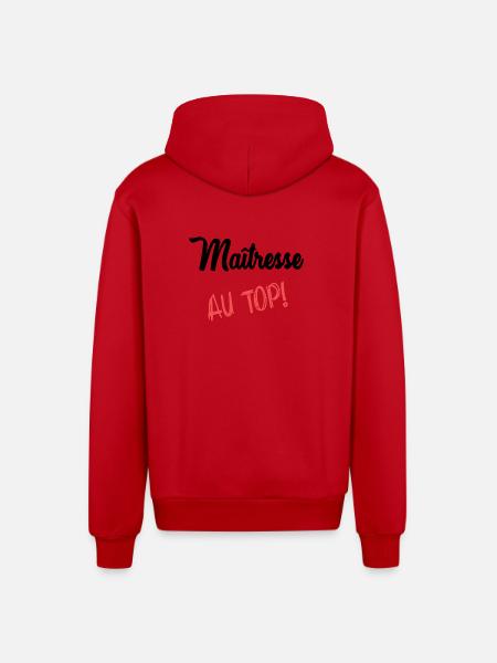MISTRESS - Organic Relaxed Hooded Jacket Made in EU - red