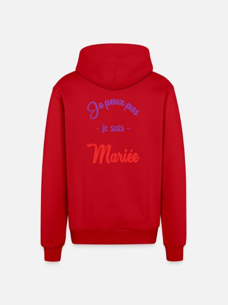 MARIEE. FUTURE MARIEE - Veste à capuche bio décontractée fabriquée en UE - rouge