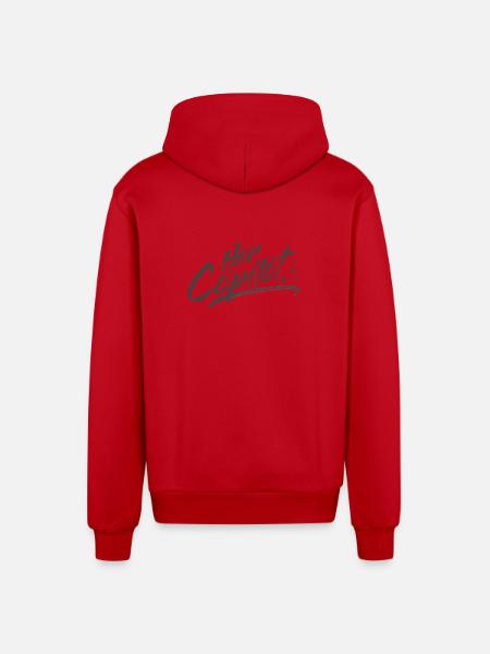 Her Copilot - Organic Relaxed Hooded Jacket Made in EU - red
