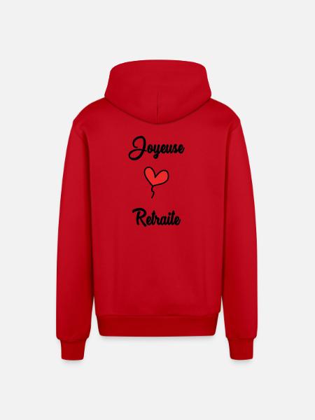 RETIREMENT - Organic Relaxed Hooded Jacket Made in EU - red
