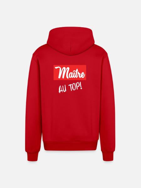 MASTER - Organic Relaxed Hooded Jacket Made in EU - red