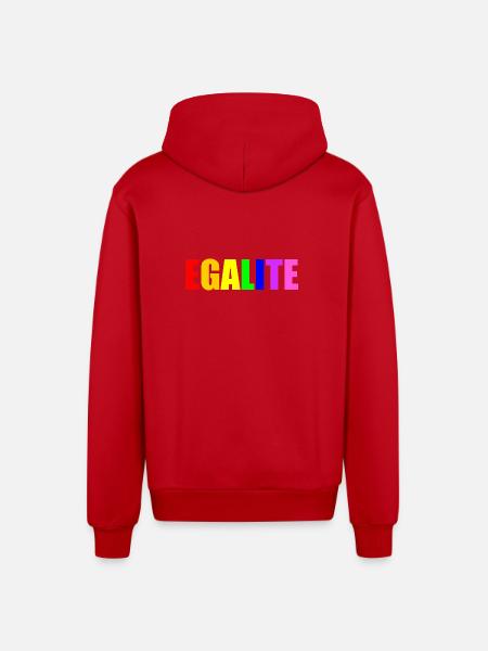 Equality - Organic Relaxed Hooded Jacket Made in EU - red