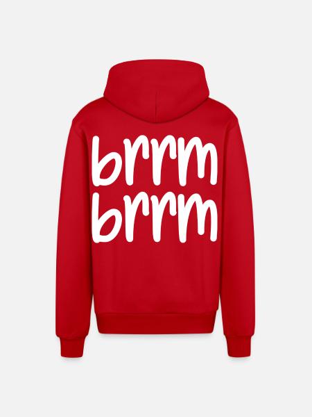 brrm brrm - Organic Relaxed Hooded Jacket Made in EU - red