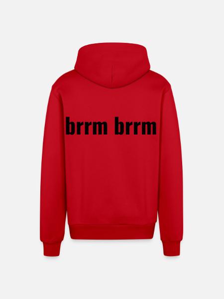brrm brrm - Organic Relaxed Hooded Jacket Made in EU - red