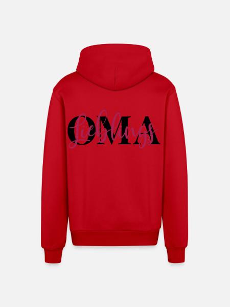 Lieblingsoma Oma - Organic Relaxed Kapuzenjacke Made in EU - Rot