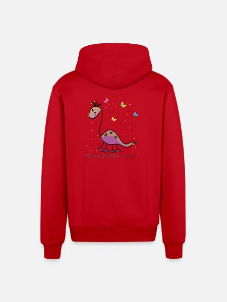 Kindergarten 2023 - Organic Relaxed Hooded Jacket Made in EU - red