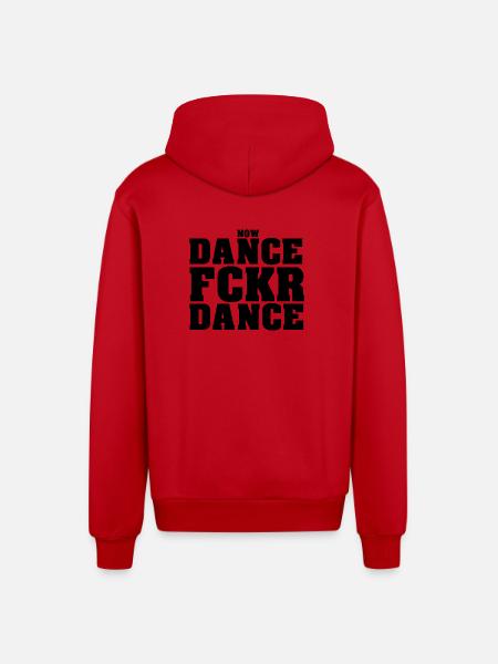 Danse Fckr Danse - Veste à capuche bio décontractée fabriquée en UE - rouge