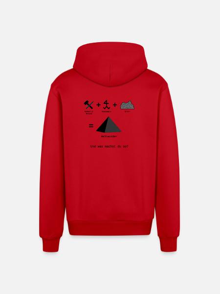 Weltwunder - Organic Relaxed Kapuzenjacke Made in EU - Rot