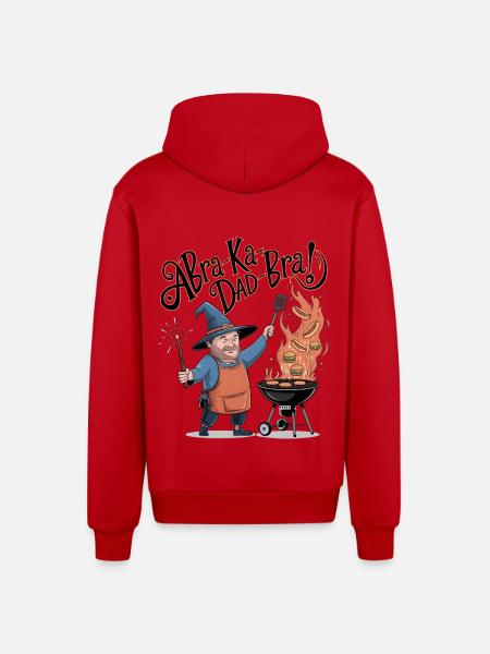 AbraKa-Dad-Bra ! - Veste à capuche bio décontractée fabriquée en UE - rouge